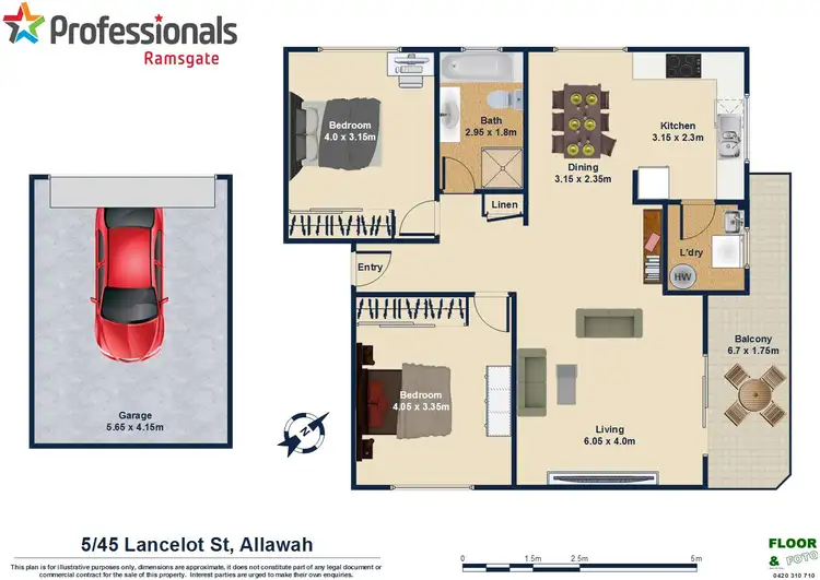Floorplan of Homely apartment listing, 5/45 Lancelot Street, Allawah NSW 2218