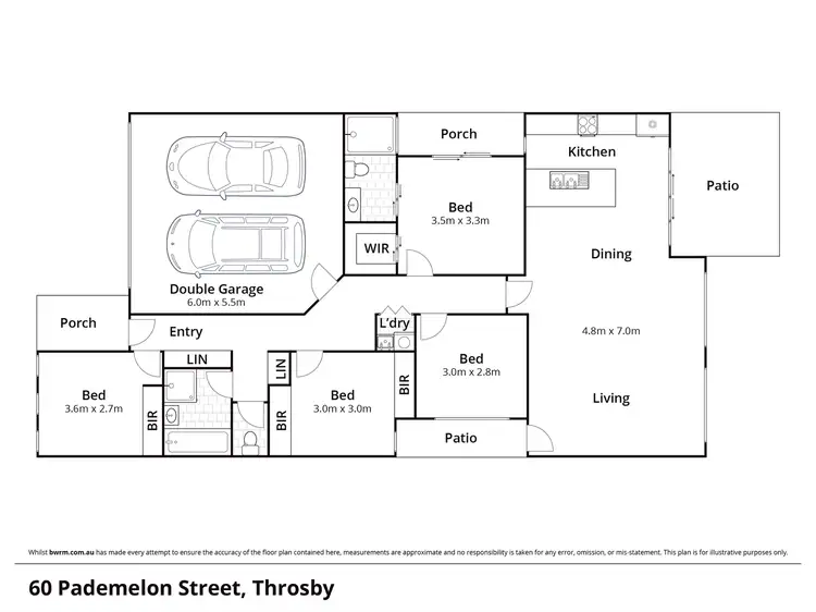 Floorplan of Homely house listing, 60 Pademelon Street, Throsby ACT 2914