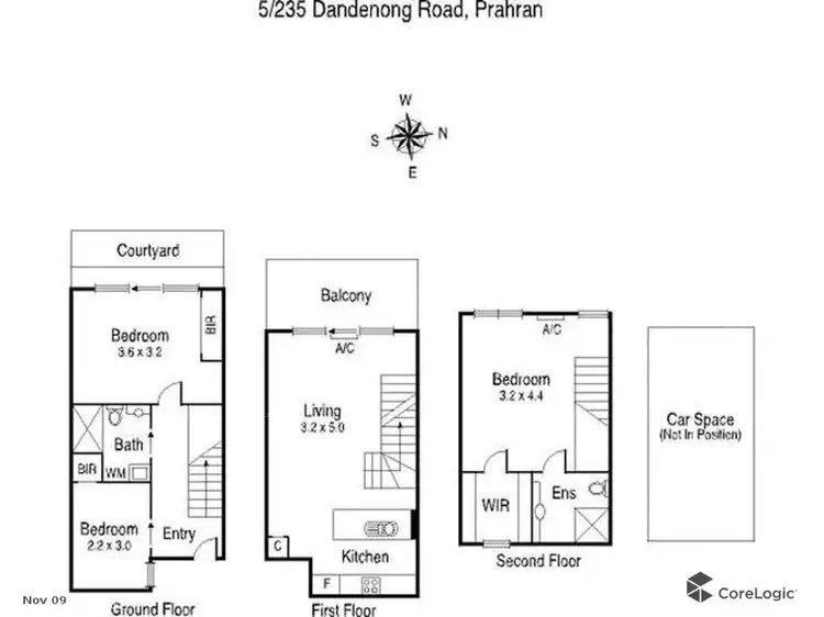 Floorplan of Homely townhouse listing, 5/235 Dandenong Road, Prahran VIC 3181