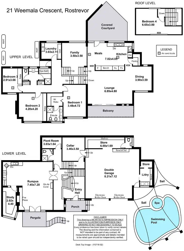 Floorplan of Homely house listing, 21 Weemala Crescent, Rostrevor SA 5073