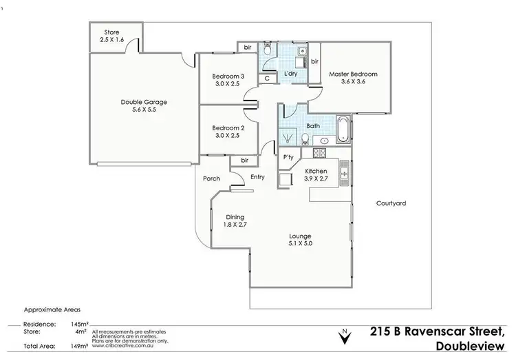 Floorplan of Homely house listing, 215B Ravenscar Street, Doubleview WA 6018