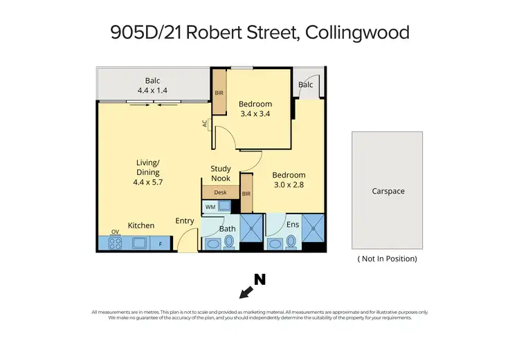 Floorplan of Homely apartment listing, 905D/21 Robert Street, Collingwood VIC 3066
