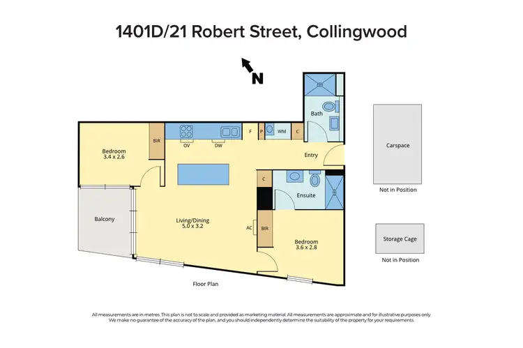 Floorplan of Homely apartment listing, 1401D/21 Robert Street, Collingwood VIC 3066