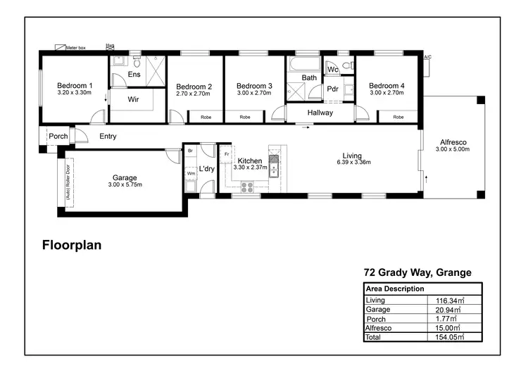 Floorplan of Homely house listing, 72 Grady Way, Grange SA 5022