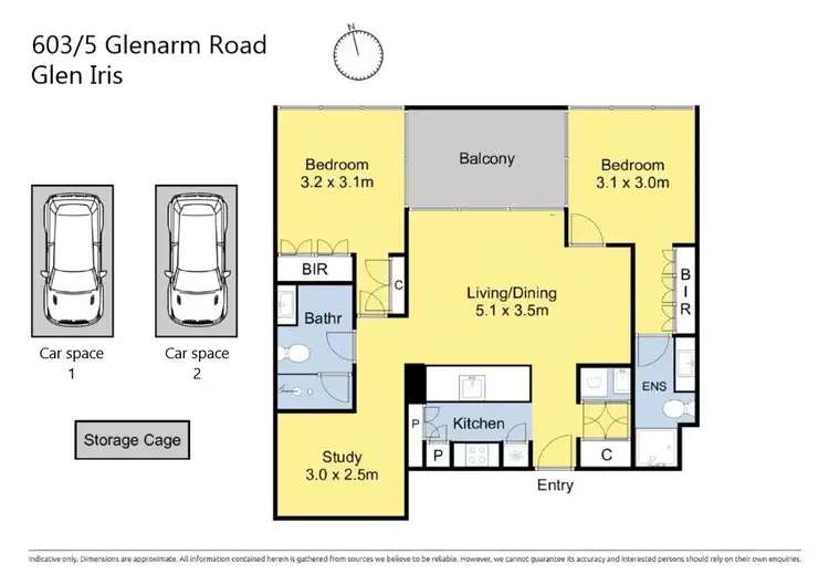 Floorplan of Homely apartment listing, 603/5 Glenarm Road, Glen Iris VIC 3146