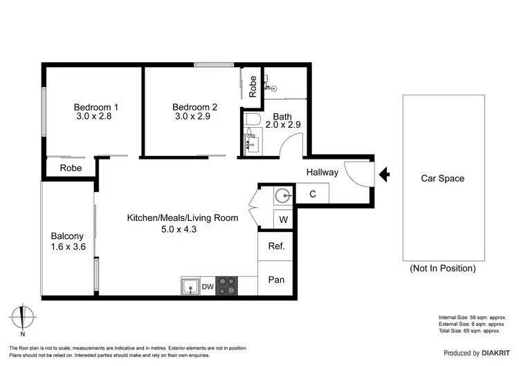 Floorplan of Homely apartment listing, 601/51 Galada Avenue, Parkville VIC 3052