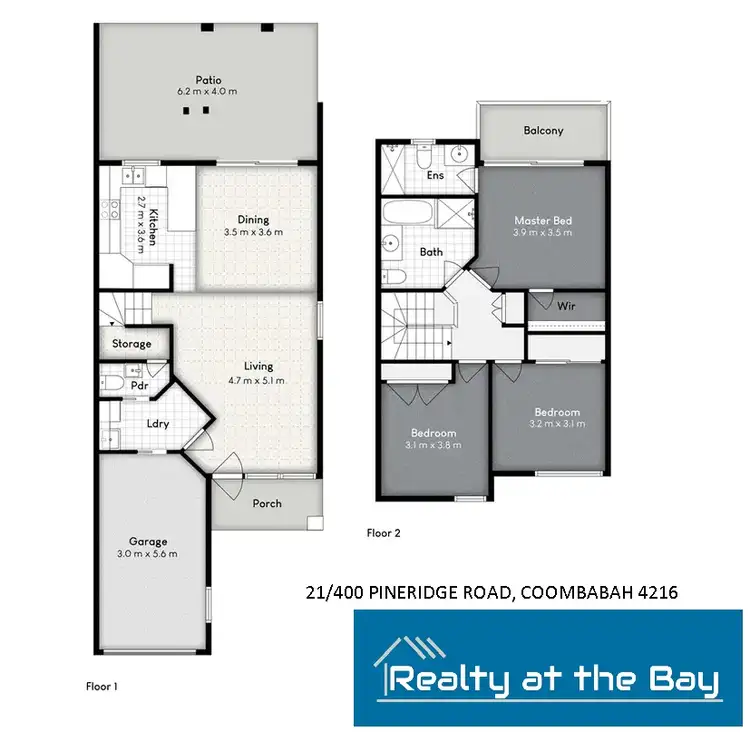 Floorplan of Homely townhouse listing, 21/400 Pine Ridge Road, Coombabah QLD 4216