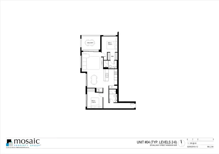 Floorplan of Homely apartment listing, 204/28 Gallway Street, Windsor QLD 4030
