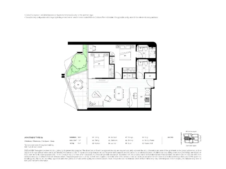 Floorplan of Homely apartment listing, 1906/66 Hope Street, South Brisbane QLD 4101