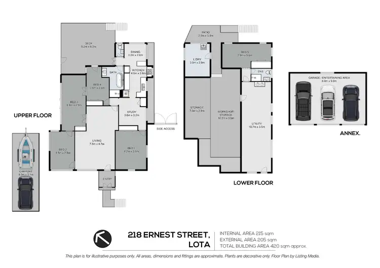 Floorplan of Homely house listing, 218 Ernest Street, Lota QLD 4179
