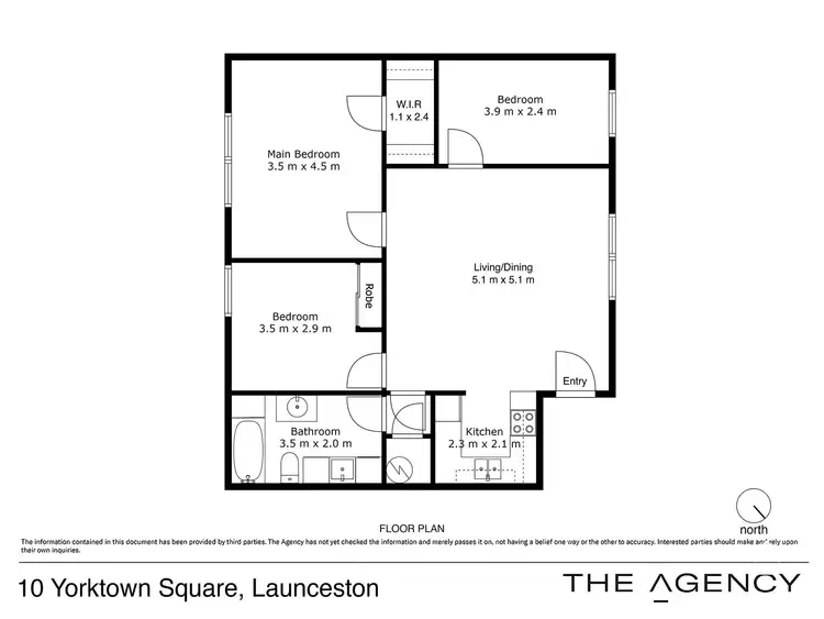 Floorplan of Homely apartment listing, Unit 10 York Town Square, Launceston TAS 7250