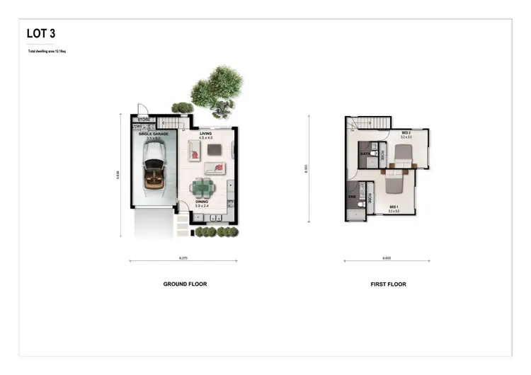 Floorplan of Homely townhouse listing, 3/4 Prentice Street, Altona North VIC 3025