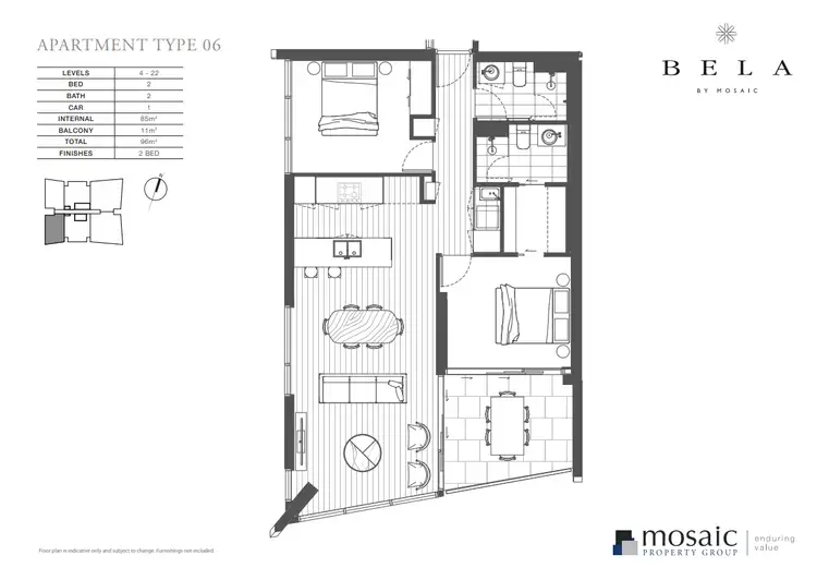 Floorplan of Homely apartment listing, 1506/43 Peerless Ave, Mermaid Beach QLD 4218