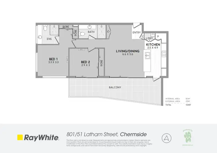 Floorplan of Homely apartment listing, 801/51 Latham Street, Chermside QLD 4032