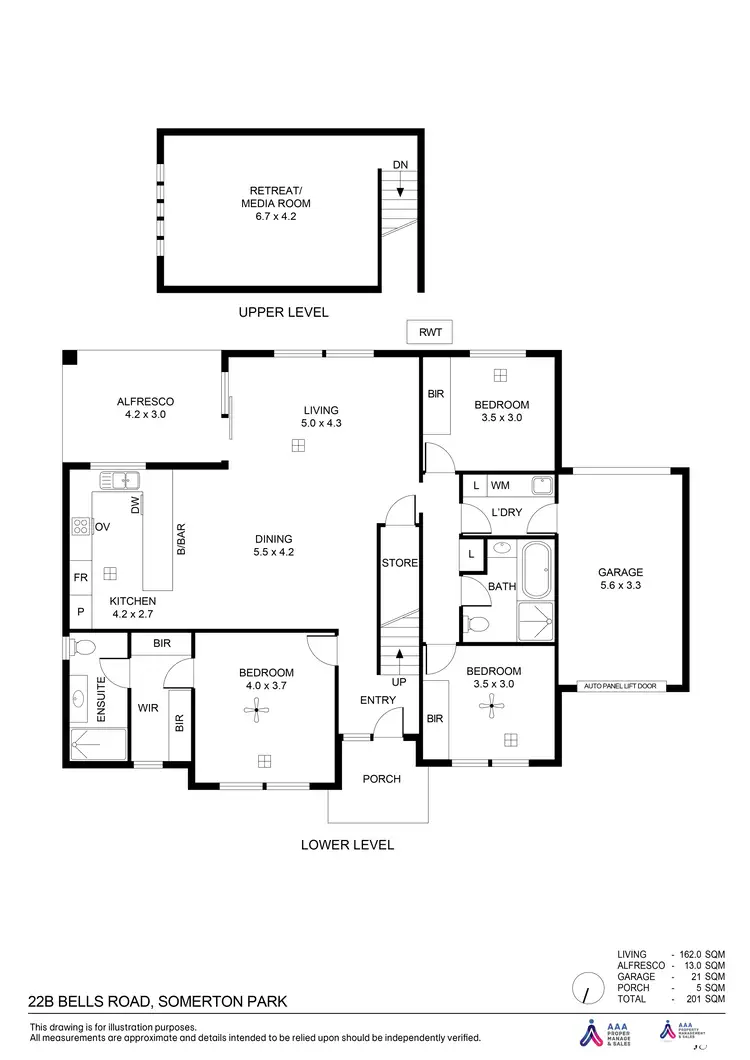 Floorplan of Homely house listing, 22B Bells Road, Somerton Park SA 5044
