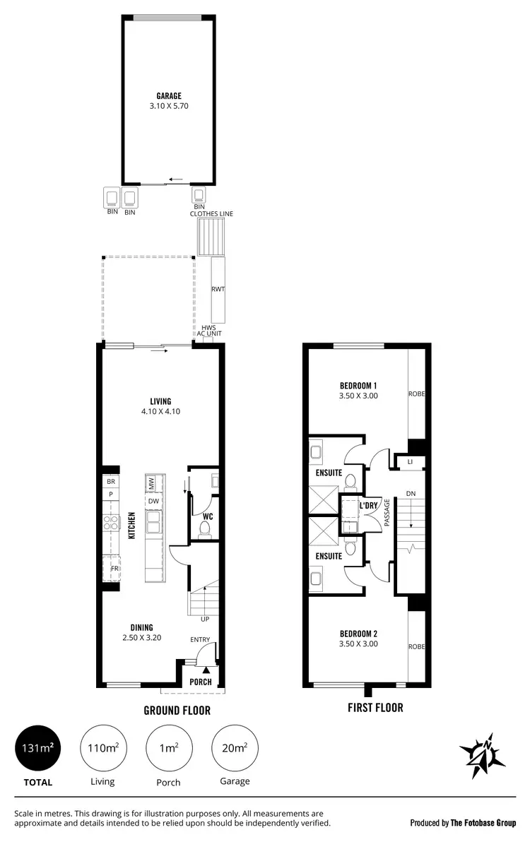 Floorplan of Homely townhouse listing, TH1 Hackett Way, Brighton SA 5048