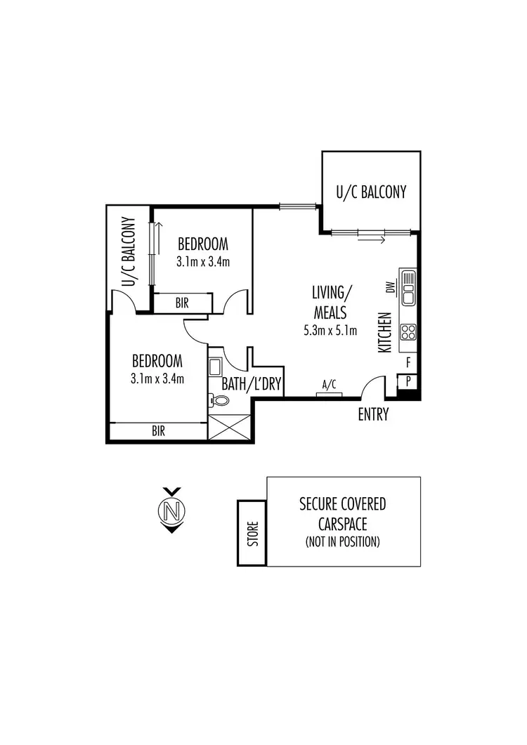 Floorplan of Homely unit listing, B709/10-16 Trenerry Cresent, Abbotsford VIC 3067