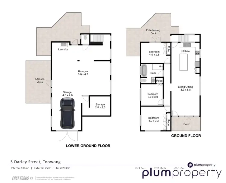 Floorplan of Homely house listing, 5 Darley Street, Toowong QLD 4066