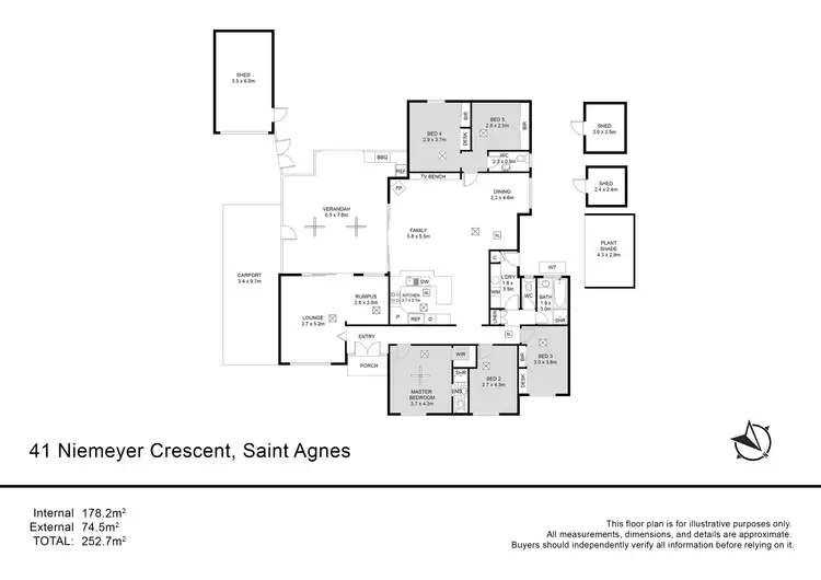 Floorplan of Homely house listing, 41 Niemeyer Crescent, St Agnes SA 5097