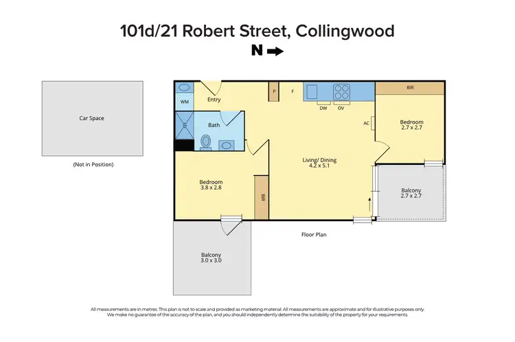 Floorplan of Homely apartment listing, 101D/21 Robert Street, Collingwood VIC 3066
