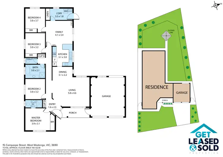 Floorplan of Homely house listing, 15 Campaspe St, West Wodonga VIC 3690