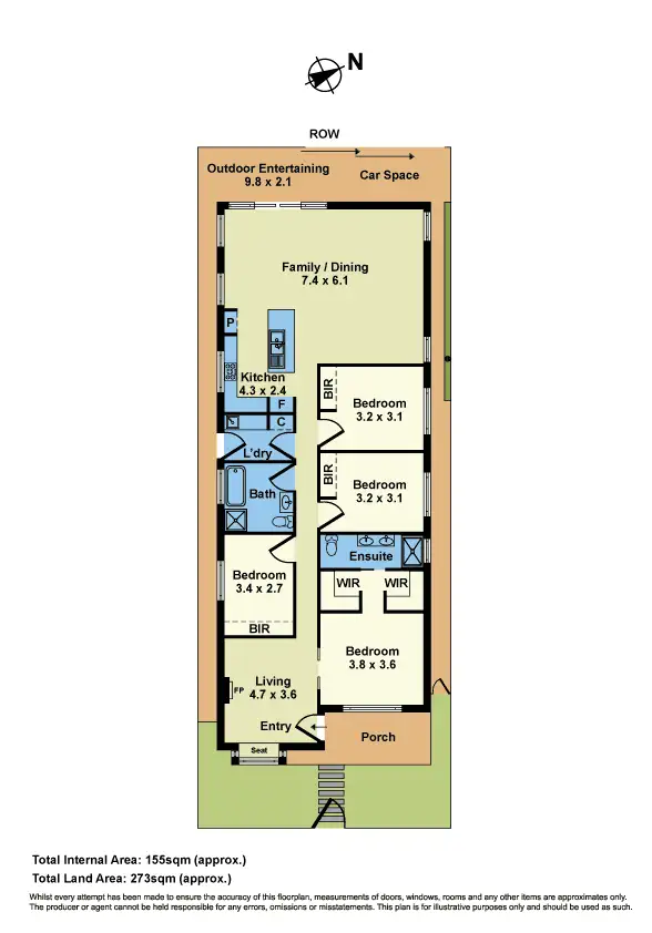 Floorplan of Homely house listing, 182 Queensville Street, Kingsville VIC 3012