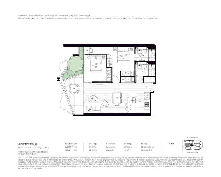Floorplan of Homely apartment listing, 2206/66 Hope Street, South Brisbane QLD 4101