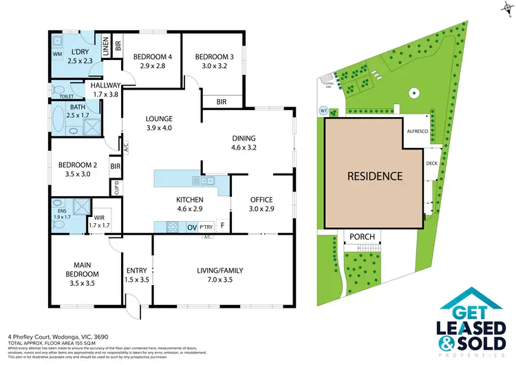 Floorplan of Homely house listing, 4 Phefley Crt, Wodonga VIC 3690
