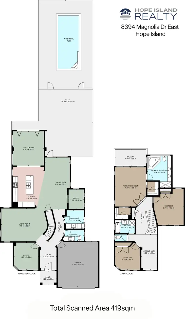 Floorplan of Homely house listing, 8394 Magnolia Drive East, Hope Island QLD 4212