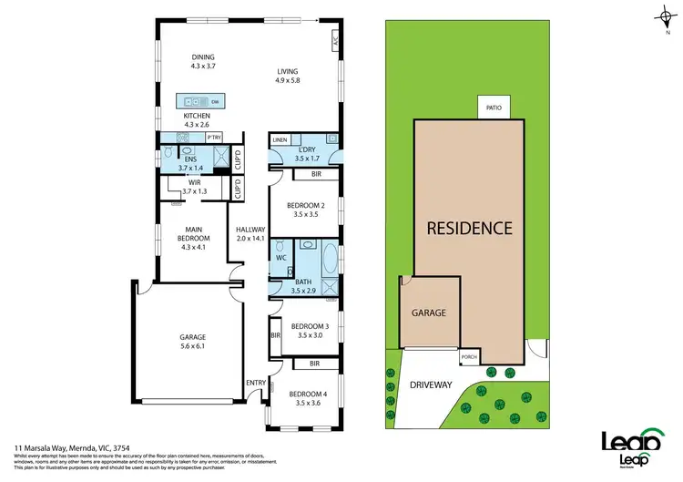 Floorplan of Homely house listing, 11 Marsala Way, Mernda VIC 3754