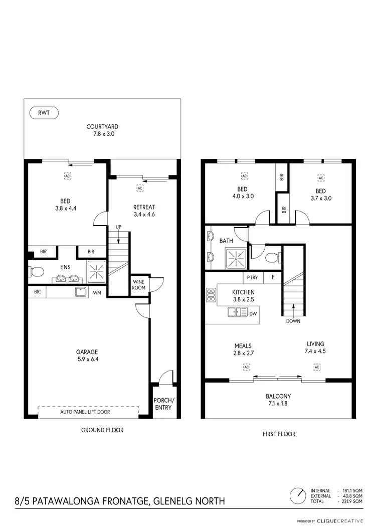 Floorplan of Homely house listing, 8/5 Patawalonga Frontage, Glenelg North SA 5045