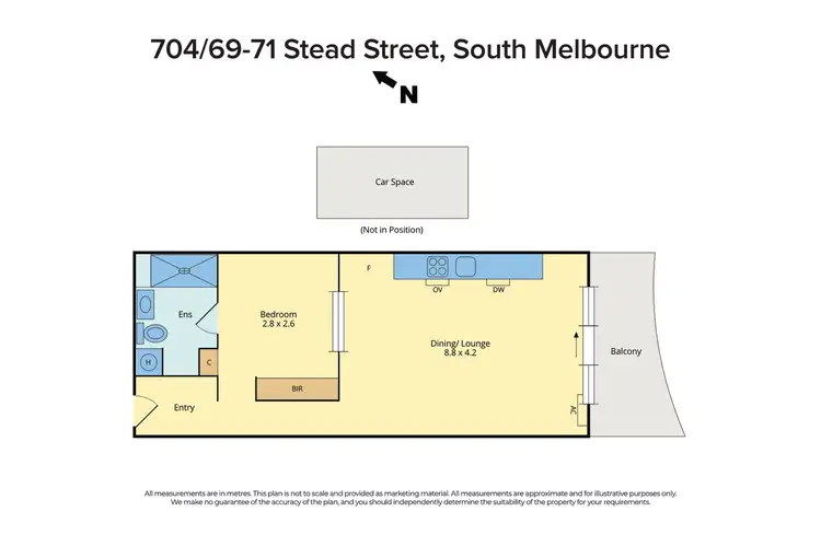 Floorplan of Homely apartment listing, 704/67-71 Stead Street, South Melbourne VIC 3205