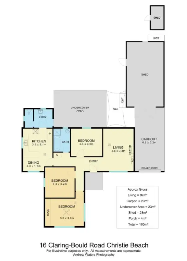 Floorplan of Homely house listing, 16 Claring-Bould Road, Christies Beach SA 5165