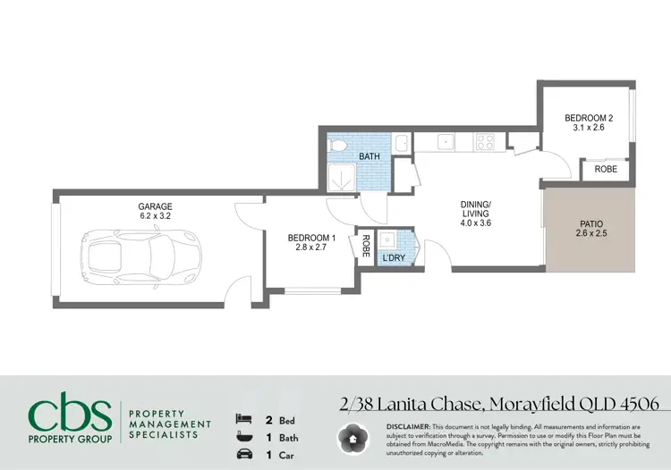 Floorplan of Homely house listing, 2/38 Lanita Chase, Morayfield QLD 4506