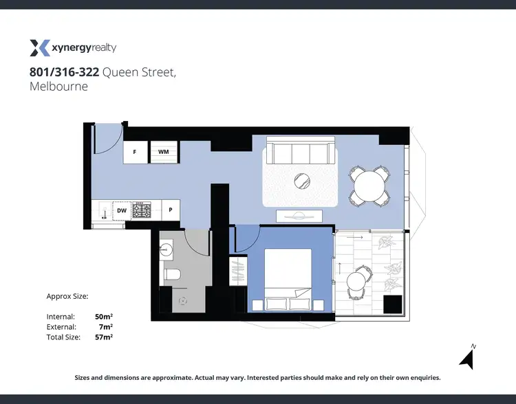 Floorplan of Homely apartment listing, 801/316-322 Queen Street, Melbourne VIC 3000