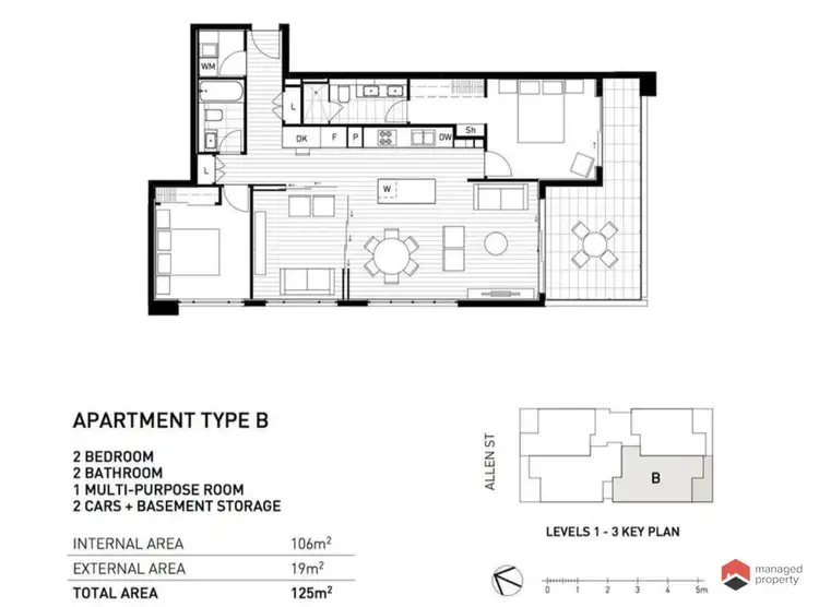 Floorplan of Homely apartment listing, 4/17 Allen Street, Hamilton QLD 4007