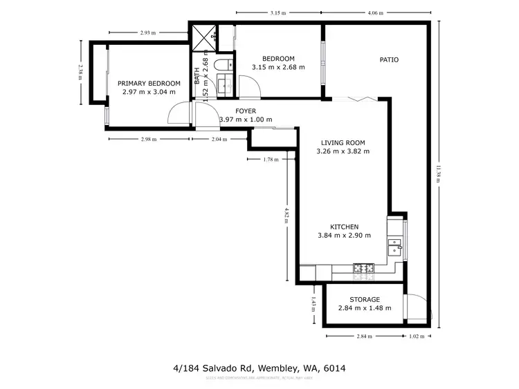 Floorplan of Homely apartment listing, 4/184 Salvado Rd, Wembley WA 6014