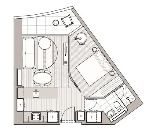 Floorplan of Homely apartment listing, 2111/228 La Trobe Street, Melbourne VIC 3000