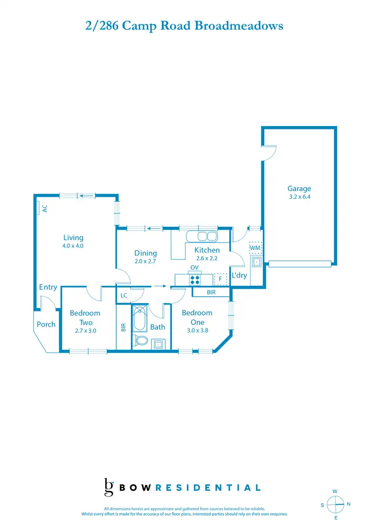Floorplan of Homely unit listing, 2/286 Camp Road, Broadmeadows VIC 3047