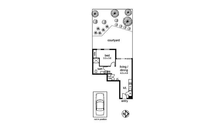 Floorplan of Homely apartment listing, 1/525 Rathdowne Street, Carlton VIC 3053