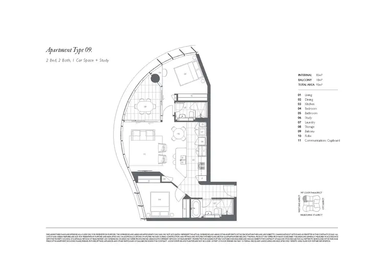 Floorplan of Homely apartment listing, 2309/15 Manning Street, South Brisbane QLD 4101