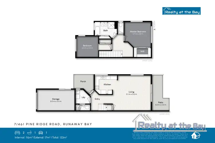Floorplan of Homely townhouse listing, 7/461 Pineridge Road, Runaway Bay QLD 4216