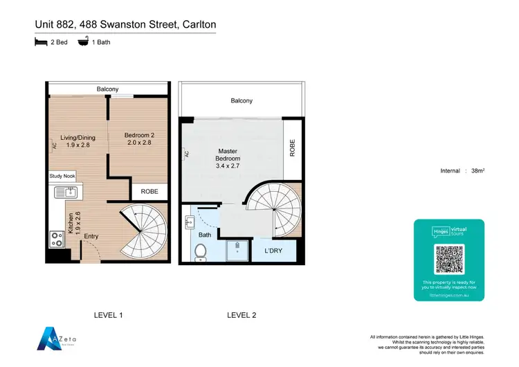 Floorplan of Homely apartment listing, 882/488 Swanston St, Carlton VIC 3053