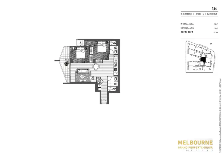 Floorplan of Homely apartment listing, 314/9 Williamsons Rd, Doncaster VIC 3108