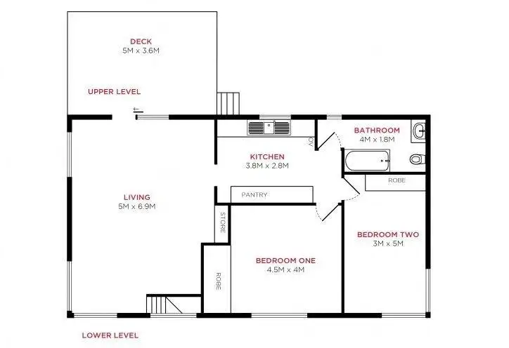 Floorplan of Homely apartment listing, Unit 1 / 42 Esplanade North, George Town TAS 7253
