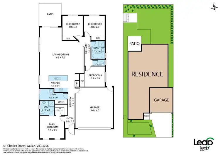 Floorplan of Homely house listing, 61 Charles Street, Wallan VIC 3756