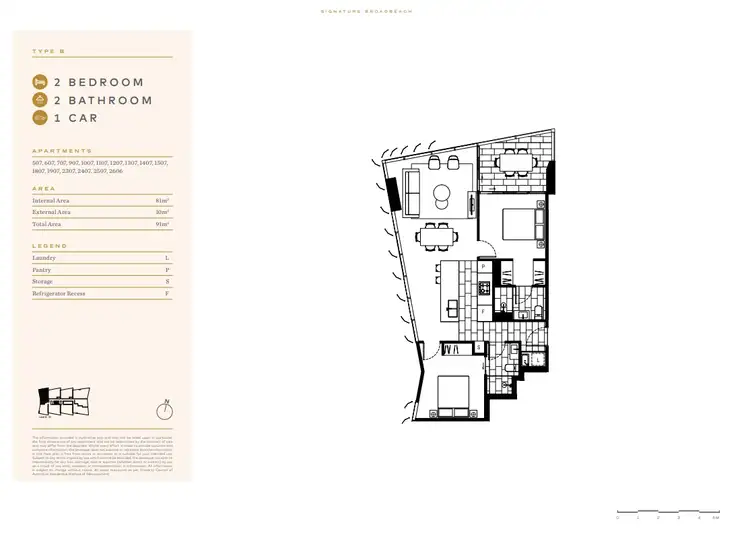 Floorplan of Homely apartment listing, 1507/12 Philip Avenue, Broadbeach QLD 4218