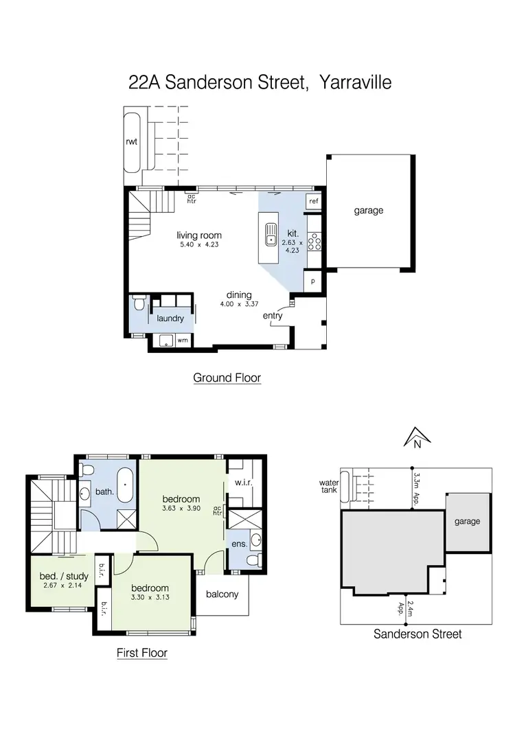 Floorplan of Homely house listing, 22A Sanderson Street, Yarraville VIC 3013