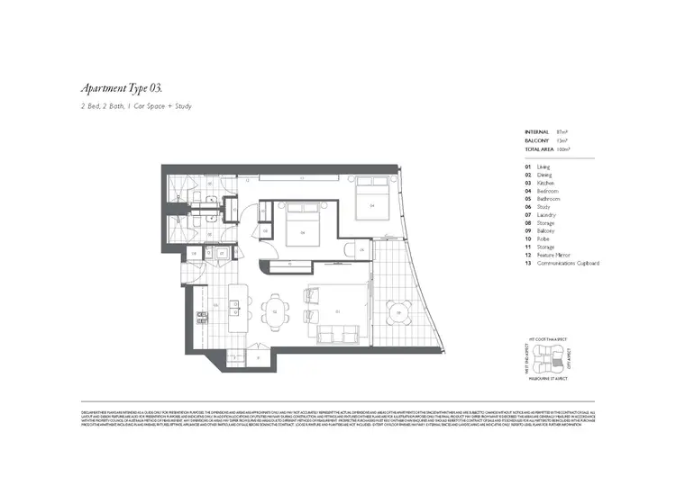 Floorplan of Homely apartment listing, 2003/15 Manning Street, South Brisbane QLD 4101