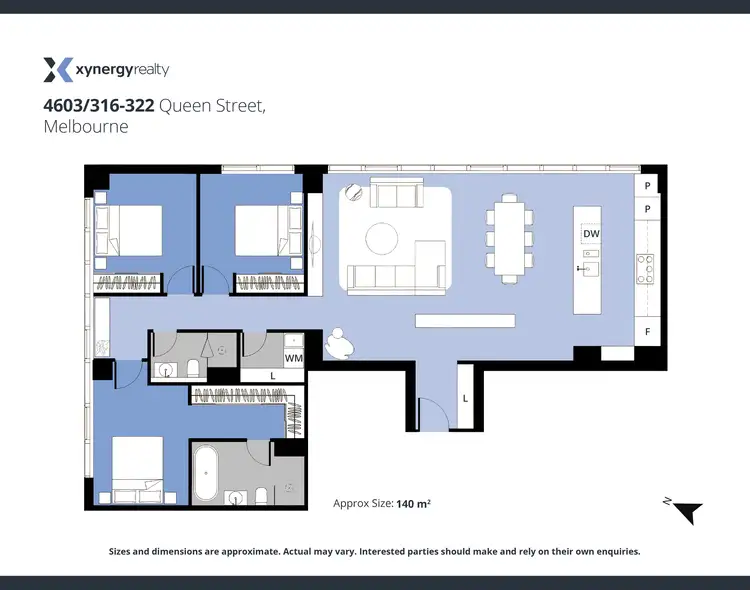 Floorplan of Homely apartment listing, 4603/316-322 Queen Street, Melbourne VIC 3000
